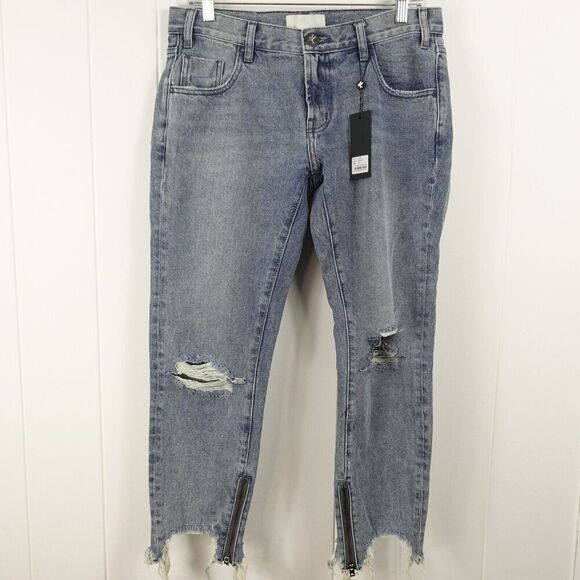 One Teaspoon Womens Rocky Freebirds Jeans Distressed Zippers at Hem Size 28 - Picture 1 of 11